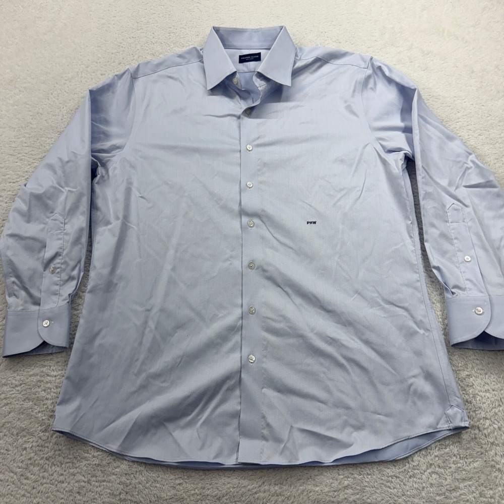 Proper Cloth Light Blue Striped Dress Shirt Mens Cotton Long Sleeve Button Down